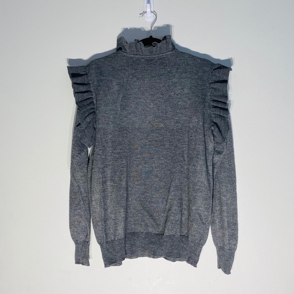 ARK & Co.**Gray Ruffled Sweater**Small - Picture 5 of 5